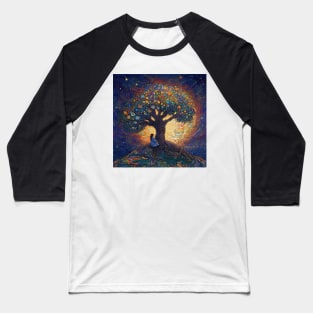 Psychedelic Under the Stars Baseball T-Shirt